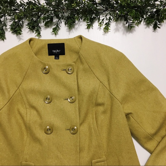 {Mossimo} Wool Blend Peacoat - Yellow/Green - Picture 3 of 6